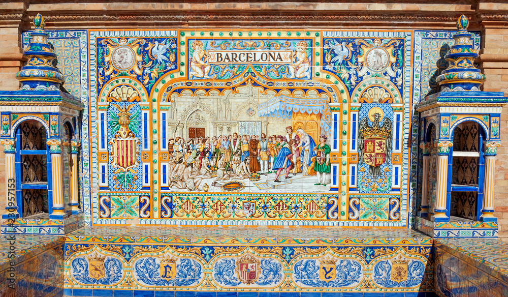 Plaza of Spain in Seville Stock Photo Adobe Stock