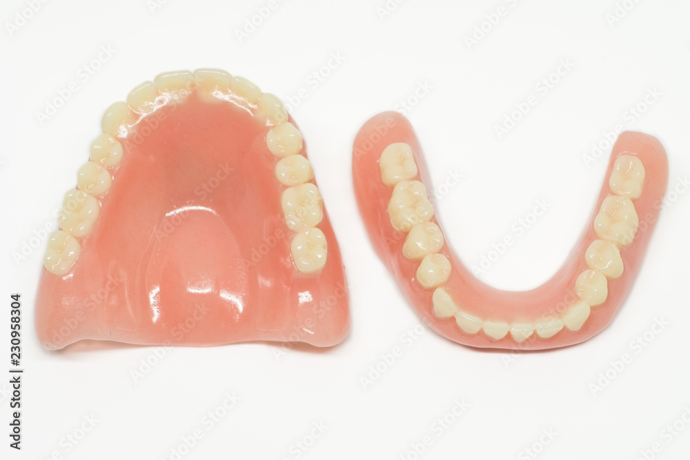 full mouth denture isolated white background full mouth denture isolated white background