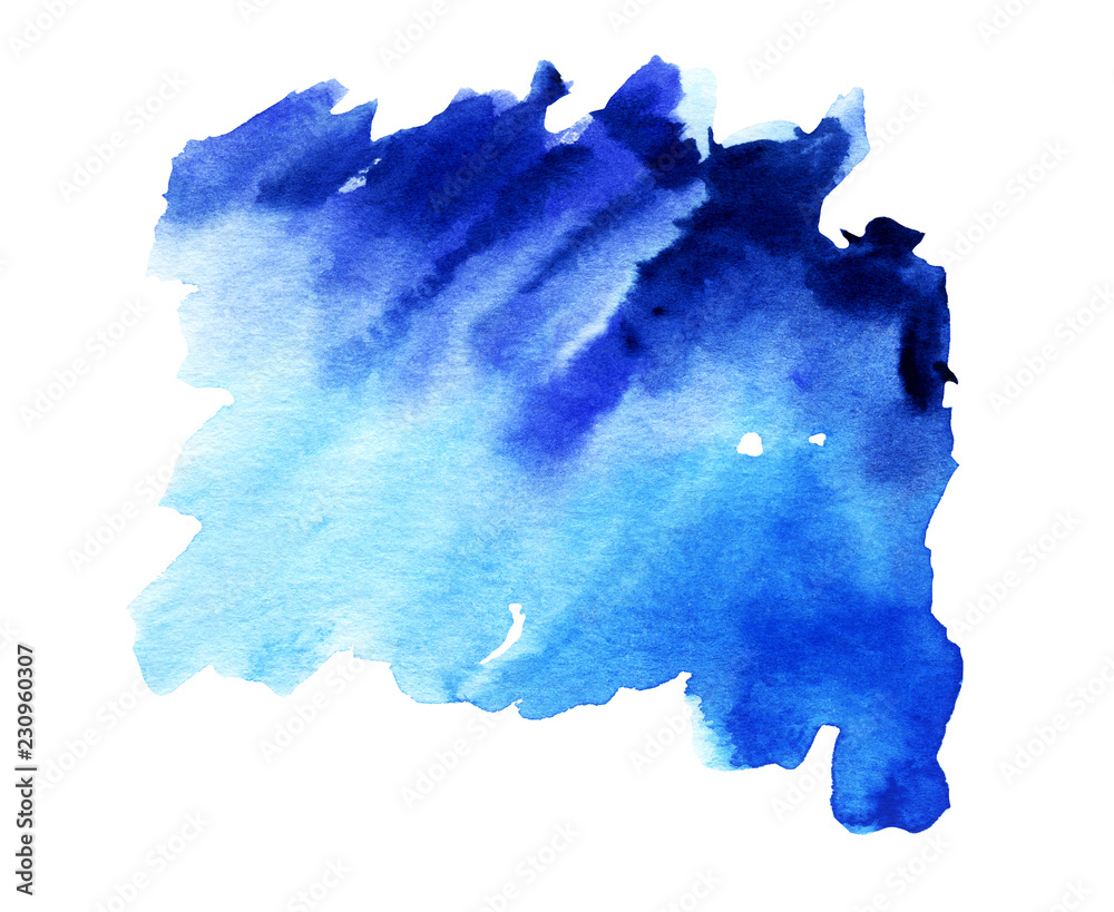 Blue Watercolor Stain