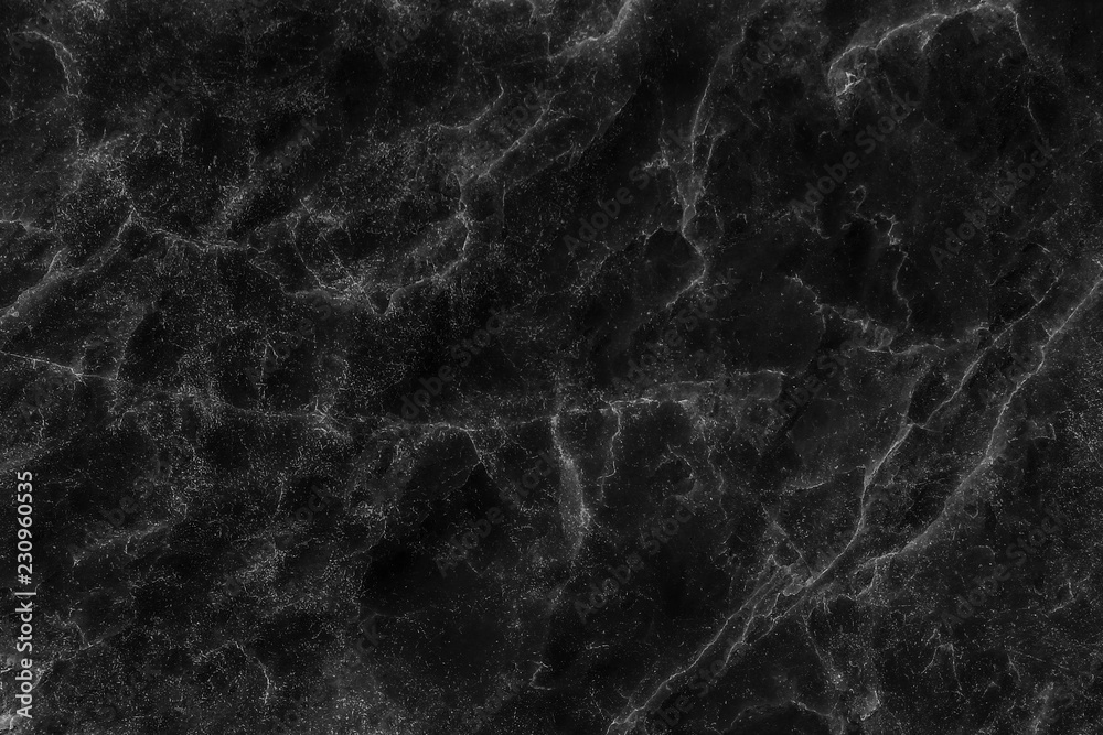 Black marble texture in veins and curly seamless patterns abstract for background