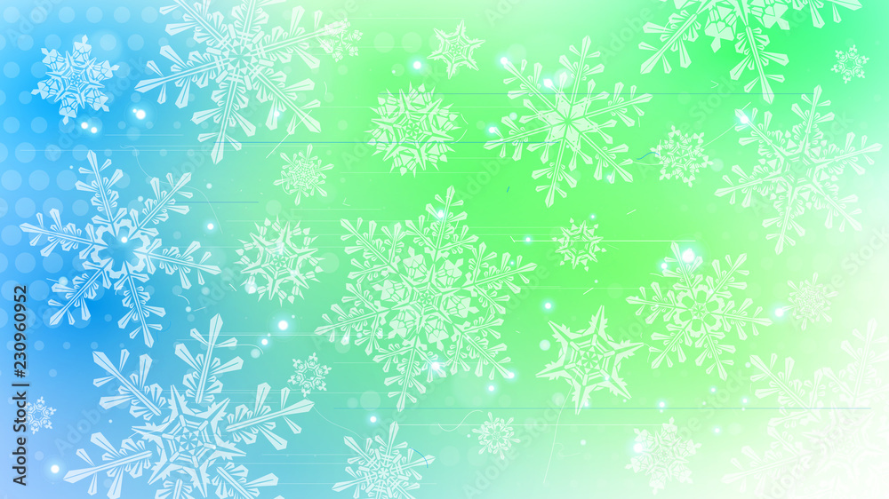 custom made wallpaper toronto digitalSnowflakes and festive lights - vector background with beautiful snowflakes that merrily shine and shimmer in color space