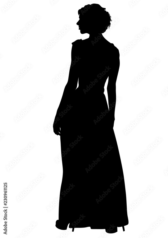 Beauty young girl in dress on white background Beauty young girl in dress on white background