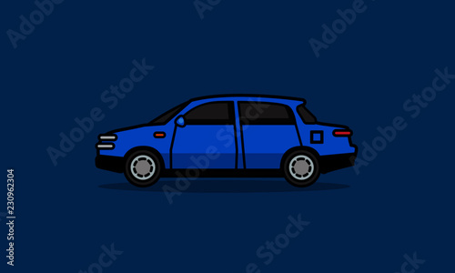 Fototapeta Naklejka Na Ścianę i Meble -  Sedan Car Vector Illustration