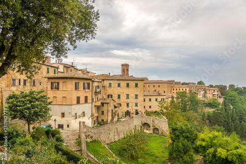 View at the old buildings in Volterra - Italy
