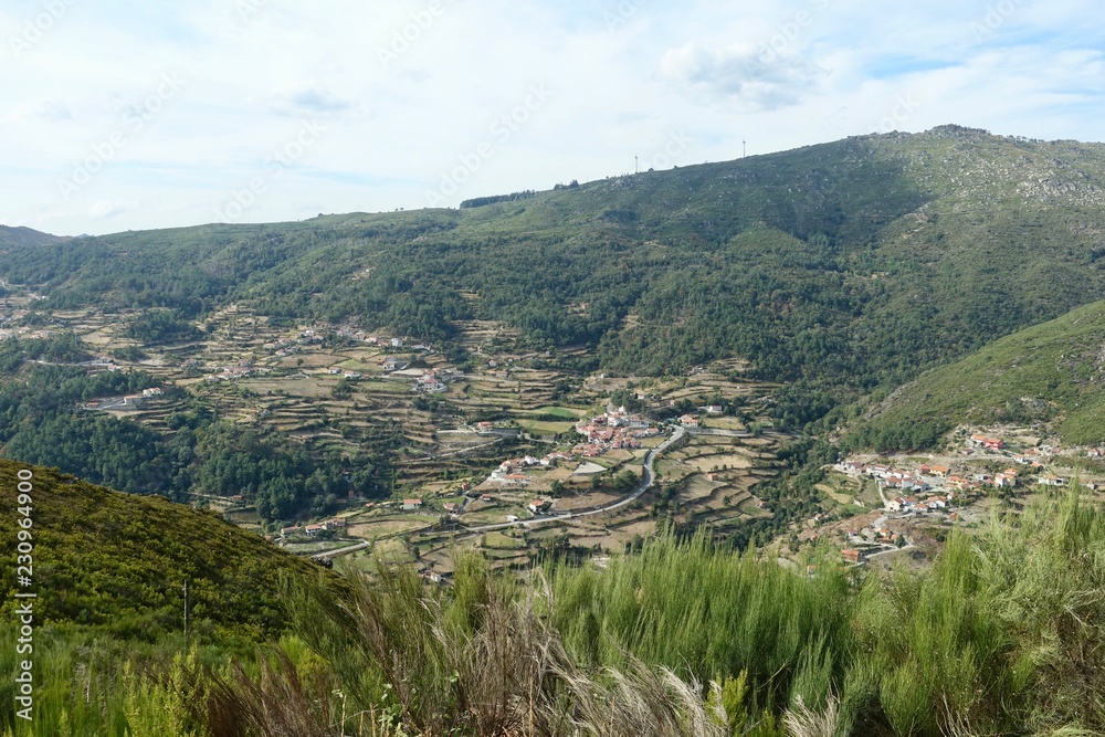 Naklejka premium Portuguese Village in Valley