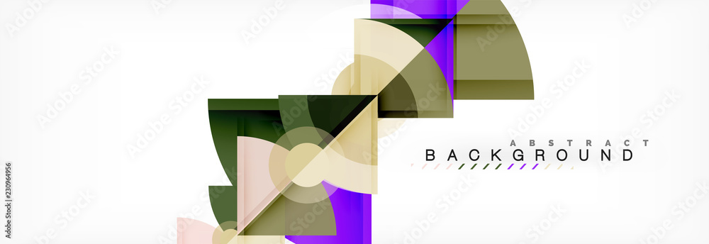 Triangles and circle geometric background Triangles and circle geometric background