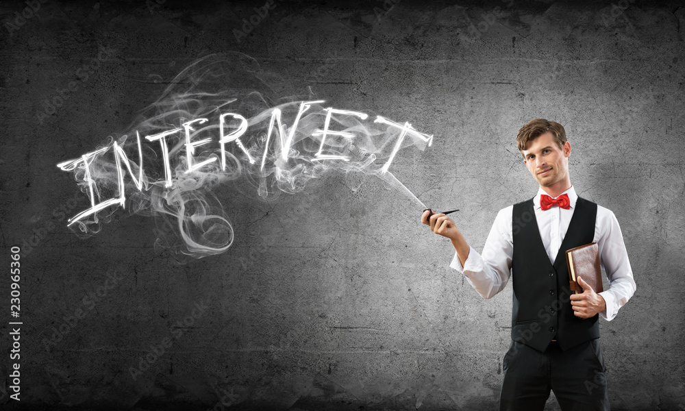 Conceptual image of young businessman. Conceptual image of young businessman.