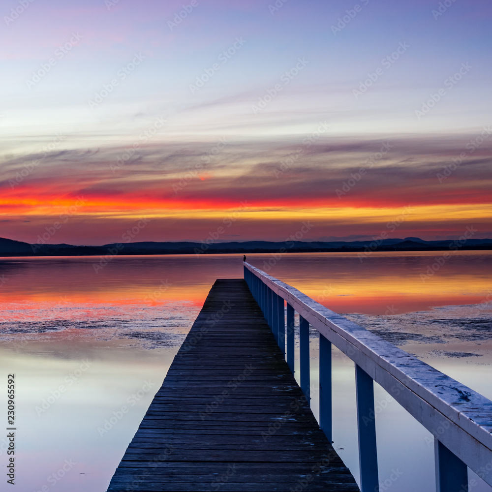 Sunset at Long Jetty, Australia. Beautiful colours on the Central Coast of New South Wales.