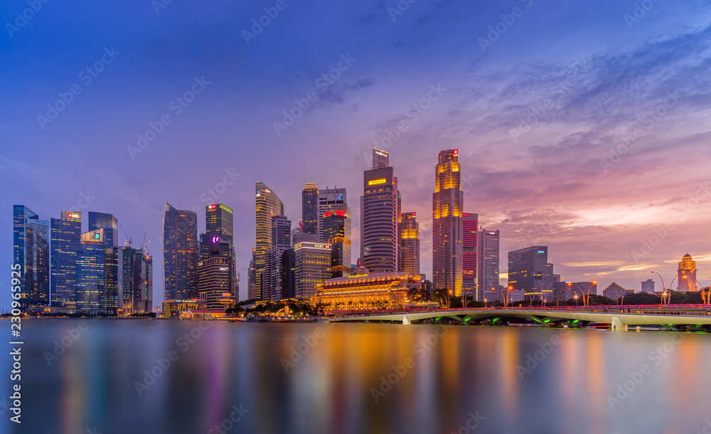View at Singapore City Skyline