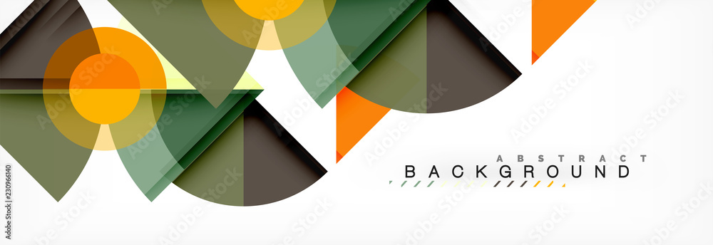 Triangles and circle geometric background Triangles and circle geometric background