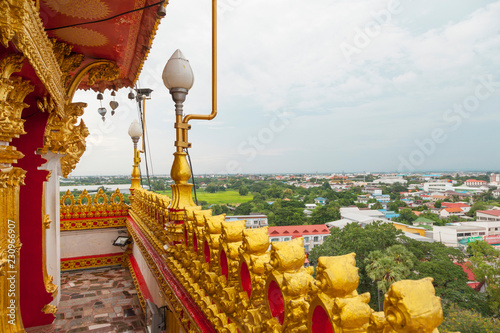Khon Kaen landscape, view from the top of pagoda of Wat Nongwang in Khon Kaen, Thailand. photo