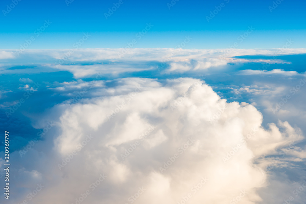 White clouds on blue sky as cloudscape background White clouds on blue sky as cloudscape background