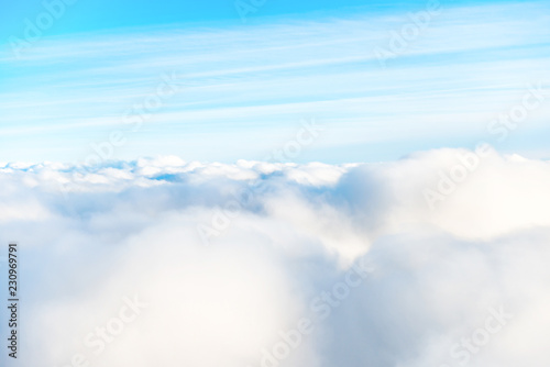 Fototapeta Naklejka Na Ścianę i Meble -  White clouds on blue sky as cloudscape background