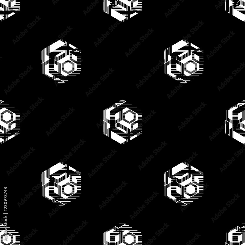 Seamless abstract geometric pattern. Shapes of hexagons. Vector pattern. Mosaic texture. Scribble texture. Can be used for wallpaper, textile, invitation card, wrapping, web page background. Seamless abstract geometric pattern. Shapes of hexagons. Vector pattern. Mosaic texture. Scribble texture. Can be used for wallpaper, textile, invitation card, wrapping, web page background.