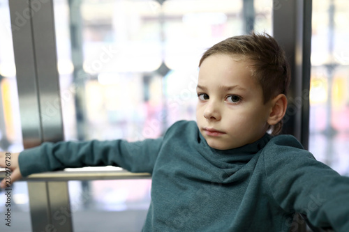 Child in elevator