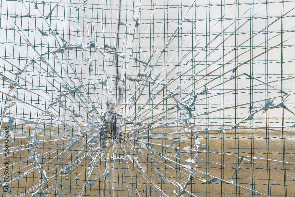 broken glass abstraction