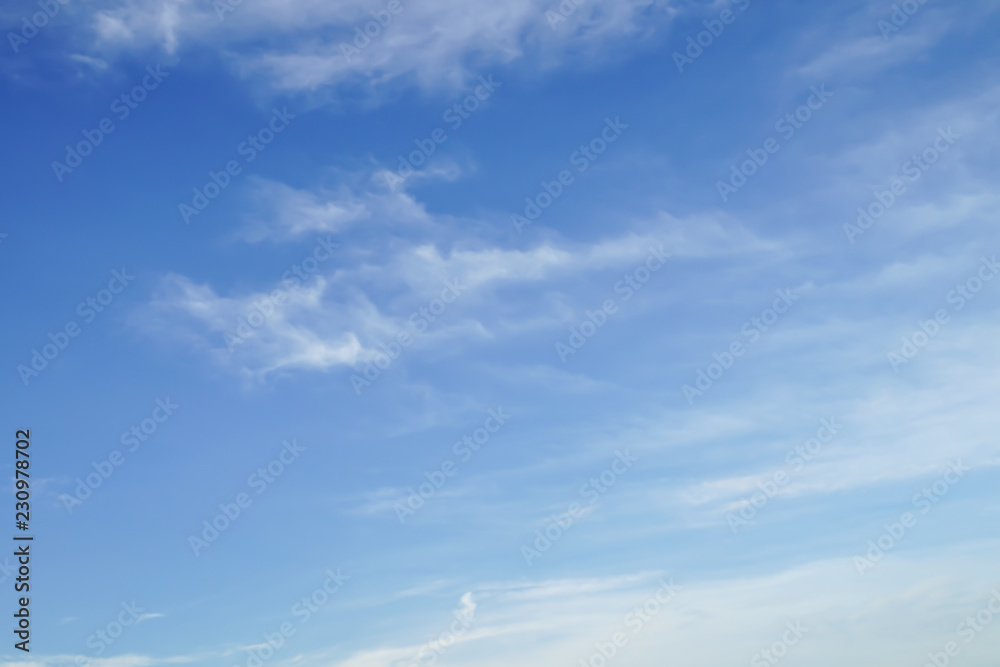Fototapeta premium Blue sky with white clouds : background texture