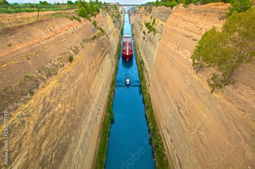 Corinth Canal, Corinth, The Peloponnese, Greece photo