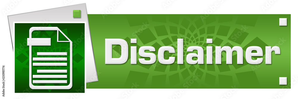 Fototapeta premium Disclaimer Green Grey Circular Floral Horizontal