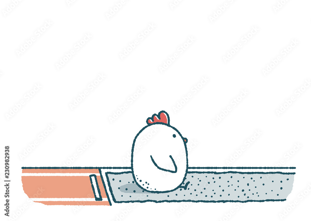 ゆるいにわとりの幅跳び2 Stock イラスト Adobe Stock