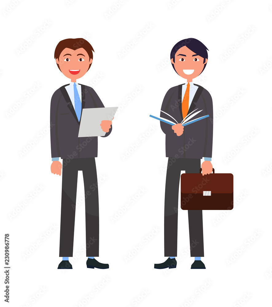 Male Characters in Expensive Suit Two Businessman Male Characters in Expensive Suit Two Businessman