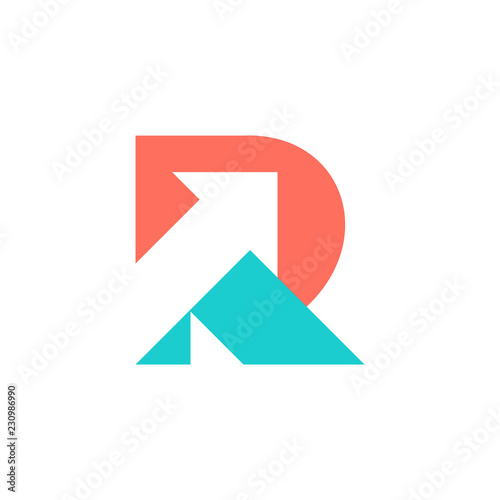 Letter R logo. Icon design. Template elements - vector sign