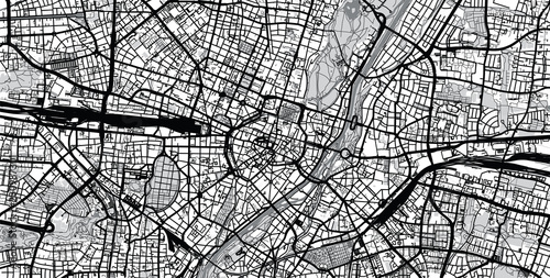 Urban vector city map of Munich, Germany
