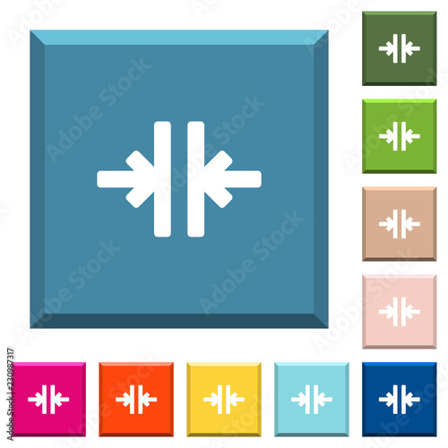 Vertical merge tool white icons on edged square buttons