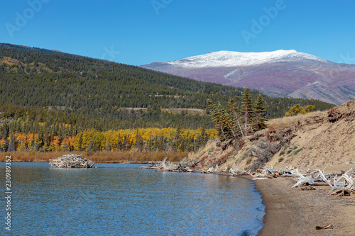 Benett lake near Cracross, Yukon Canada. photo