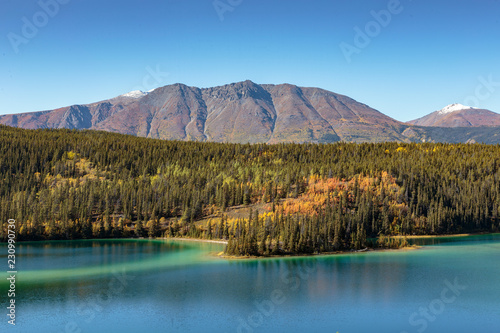 Emerald lake near Carcross, Yukon Canada