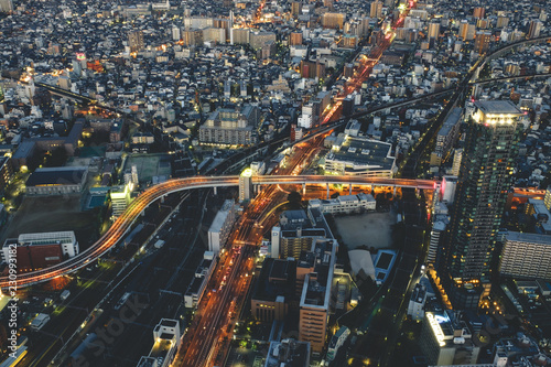 Cityscape at night photo