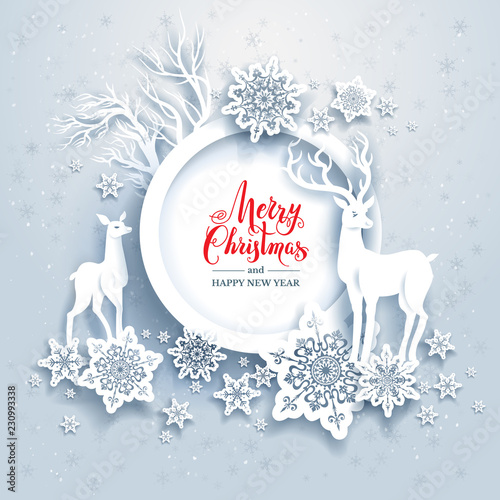 Deers winter frame