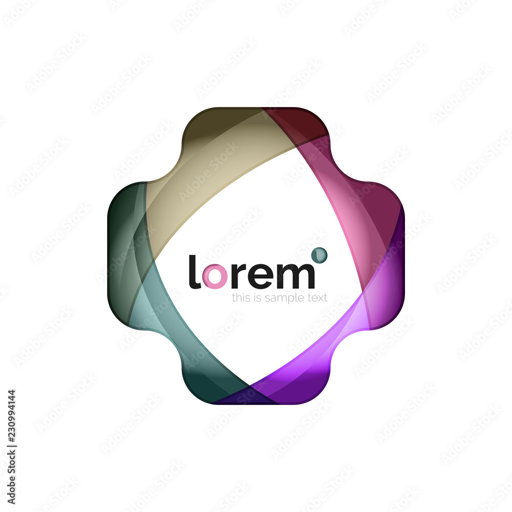 Abstract geometric business icon Abstract geometric business icon