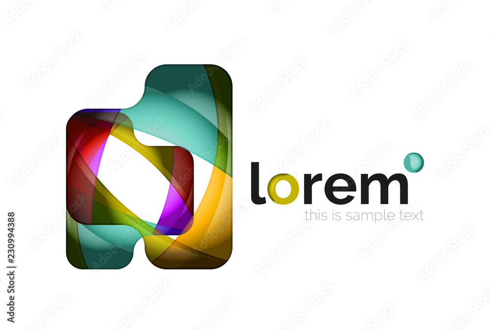 Abstract geometric business icon Abstract geometric business icon