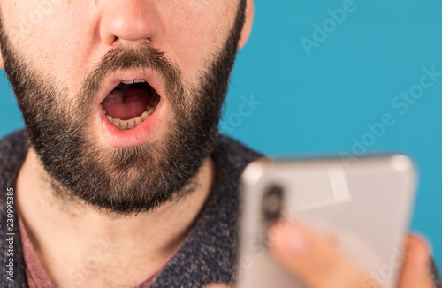 emotion surprise on phone