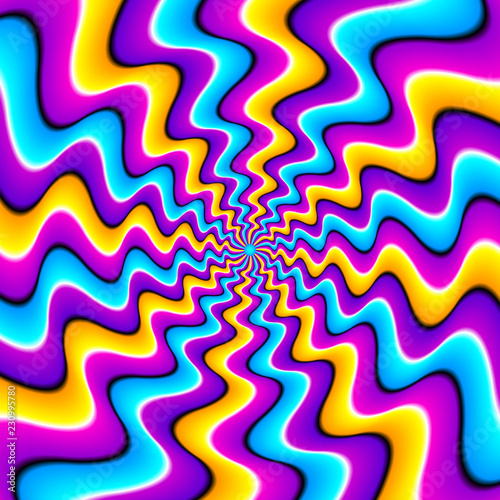 Colorful background. Spin illusion.