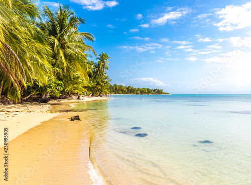 A view of the Caribbean sea off Bocas del Drago beach, Colon Island, Bocas del Toro Islands, Panama photo
