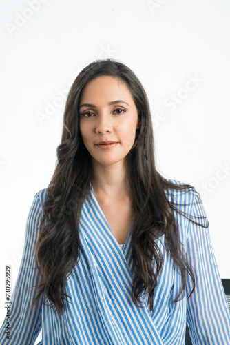 Woman looking relax at camera