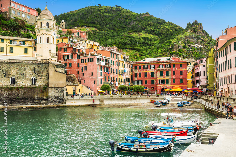 View of Vernazza - a small town in the province of La Spezia. Italy