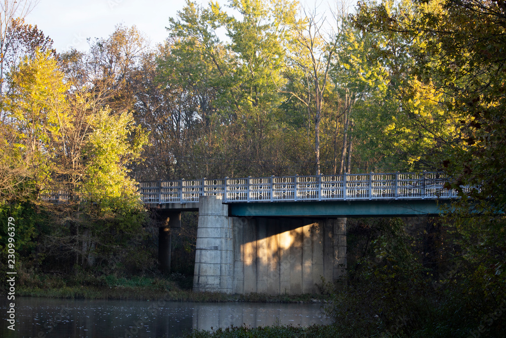 Naklejka premium bridge over the river