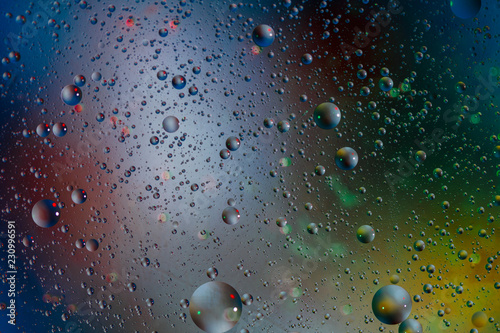 abstract background made with water, oil and colored lanterns