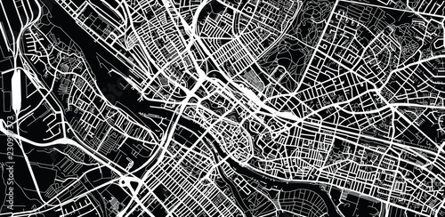 Urban vector city map of Bremen, Germany