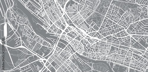 Urban vector city map of Bremen  Germany