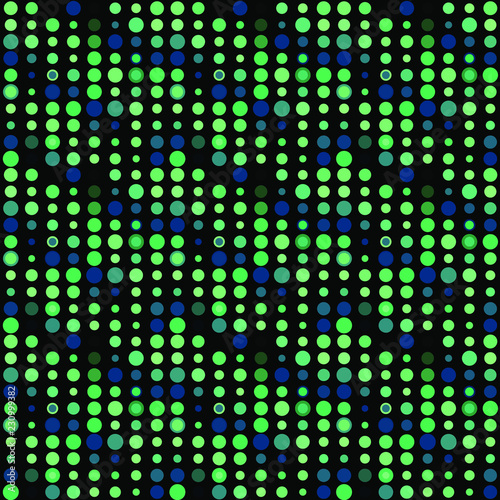 Seamless abstract pattern background with a variety of colored circles.