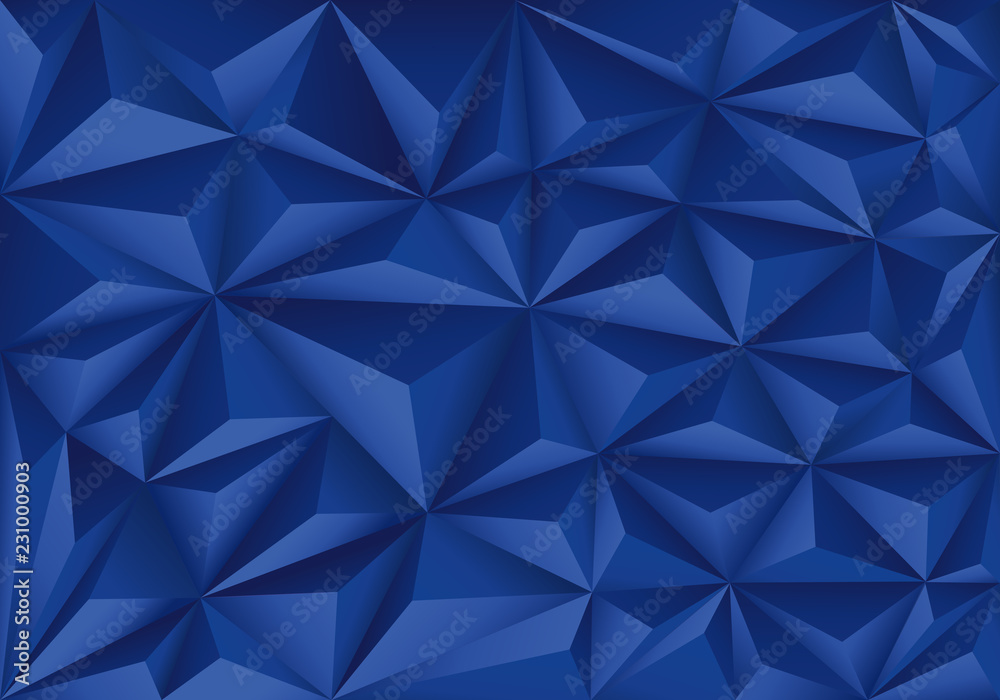 Abstract blue polygon triangle pattern design modern futuristic background vector illustration. - obrazy, fototapety, plakaty 