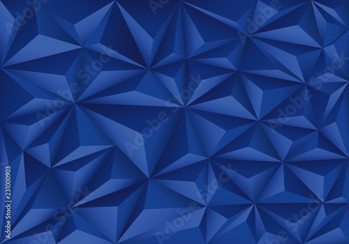 Abstract blue polygon triangle pattern design modern futuristic background vector illustration.