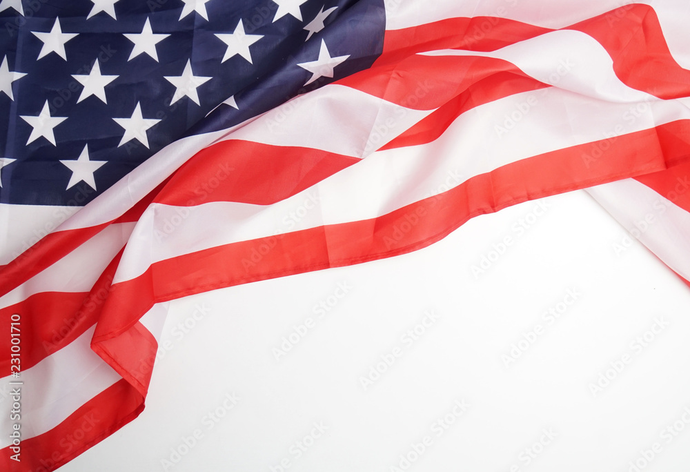 American flag of united states of america