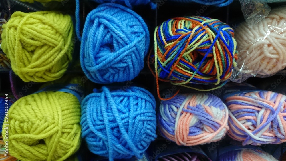 knitting Colored balls of yarn knitting Colored balls of yarn