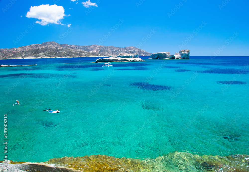 Obraz premium View from Karas, Kimolos, Greece