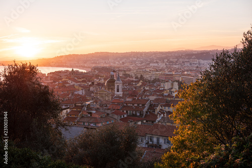 Sunset over Nice, France